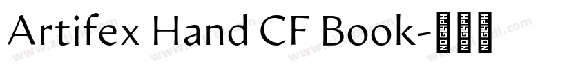 Artifex Hand CF Book字体转换